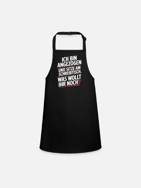 I'm Dressed At Desk Home Office Office - Children's Apron - black - Front
