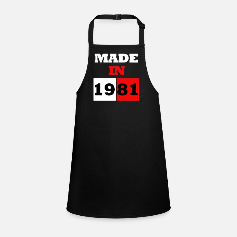 Made in 1981 Anniversaire Tablier Enfant