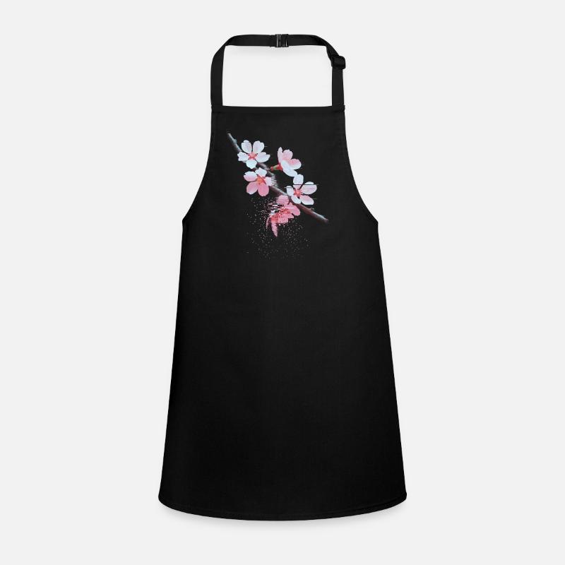 Cherry Blossoms Glitch Art Branch Children's Apron