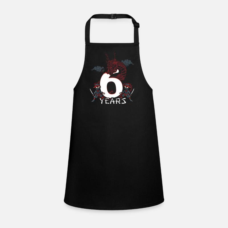 Six ans d’anniversaire de Dragon Ninja Tablier Enfant