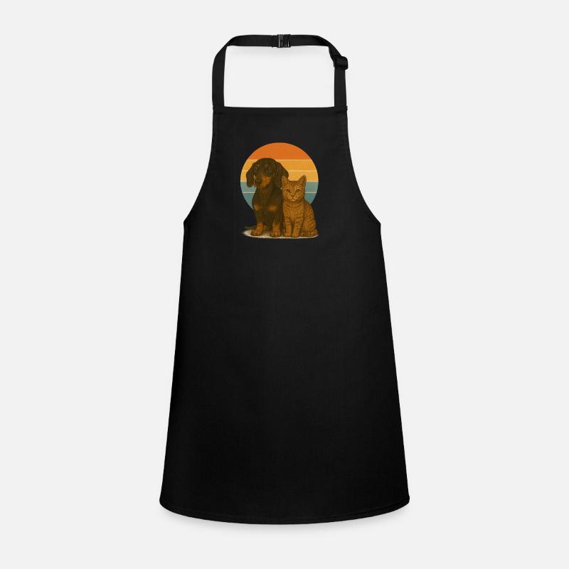 Dachshund and cat Children's Apron