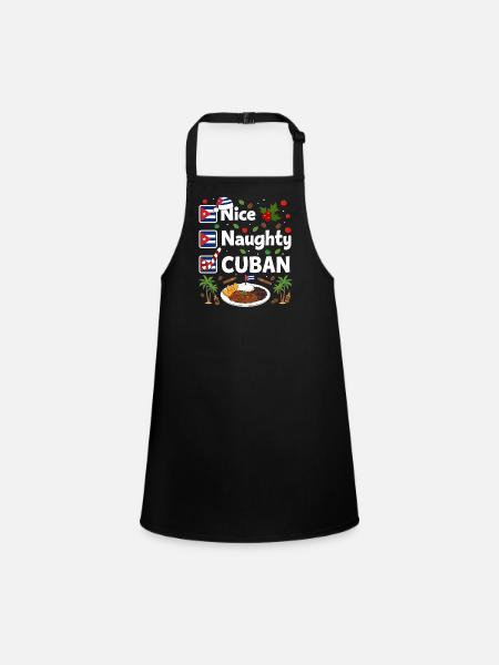 Nice Naughty Cuban - Schürze für Kinder - Schwarz - Vorne