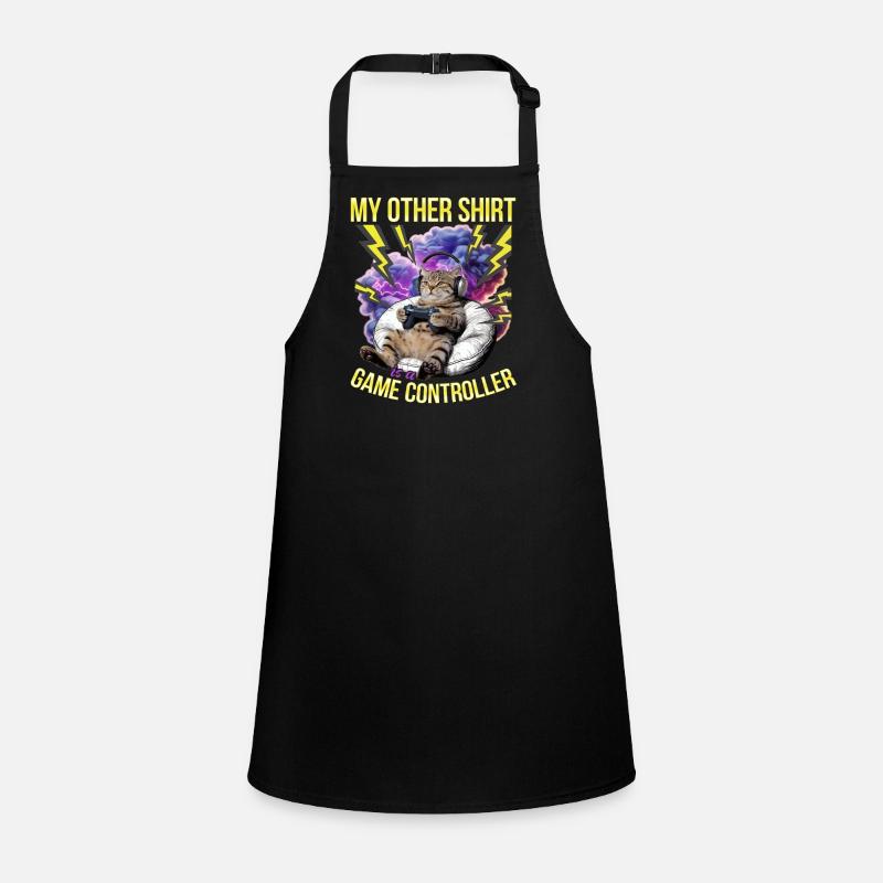 Chat gamer drôle Tablier Enfant