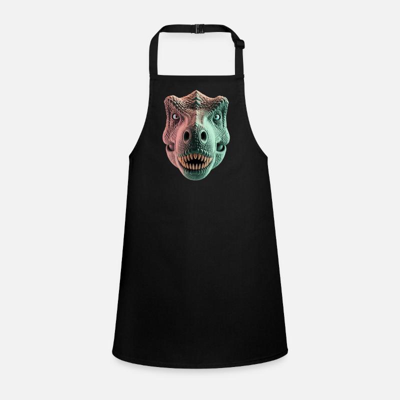T Rex Dinosaur Head Front View For Dino Fans Children's Apron