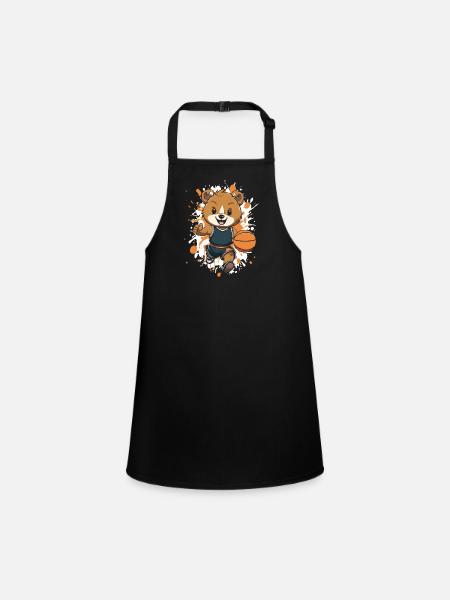 Basketball bears in team look - Children's Apron - black - Front