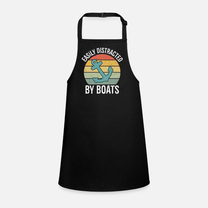 Facilement distrait par les bateaux Capitaine rétro en bateau Tablier Enfant