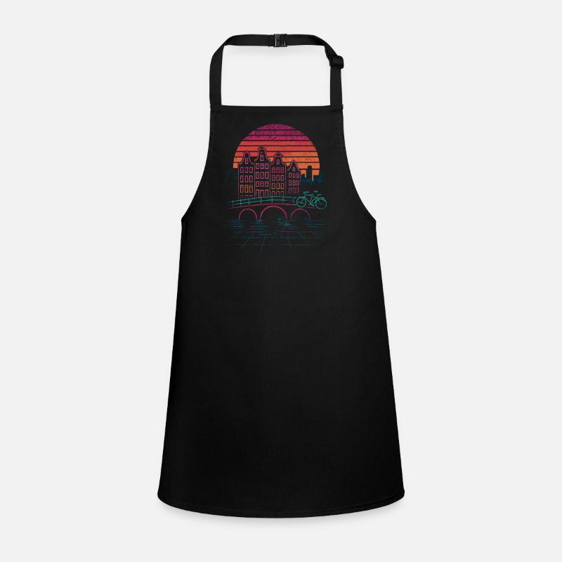 Night sun over Amsterdam canals Children's Apron