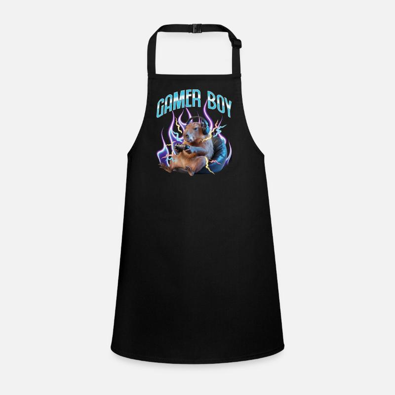 Funny Gaming Gamer Capybara Schürze für Kinder