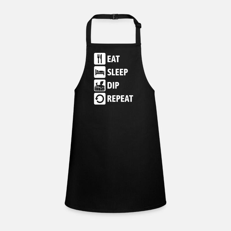 Eat Sleep Dip Repeat - Eisbaden - Winterbaden Children's Apron