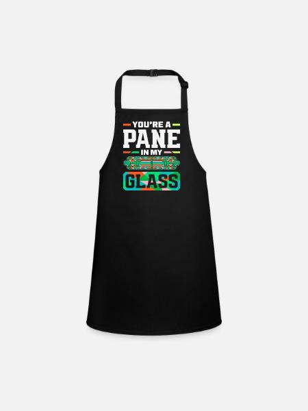 Stained Glass Art Stained Glass Artist - Children's Apron - black - Front