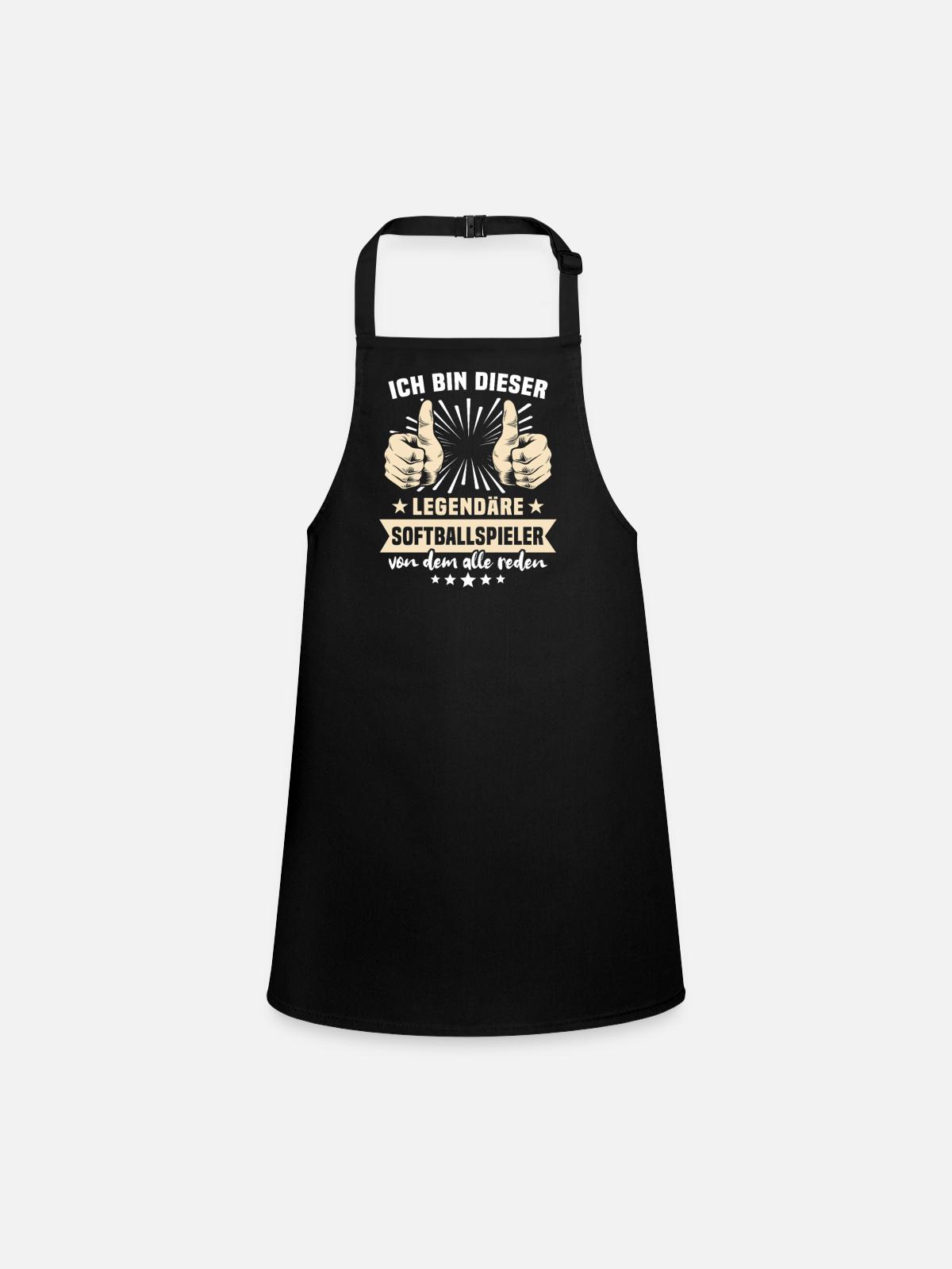 Softball player quotes - Children's Apron - black - Front