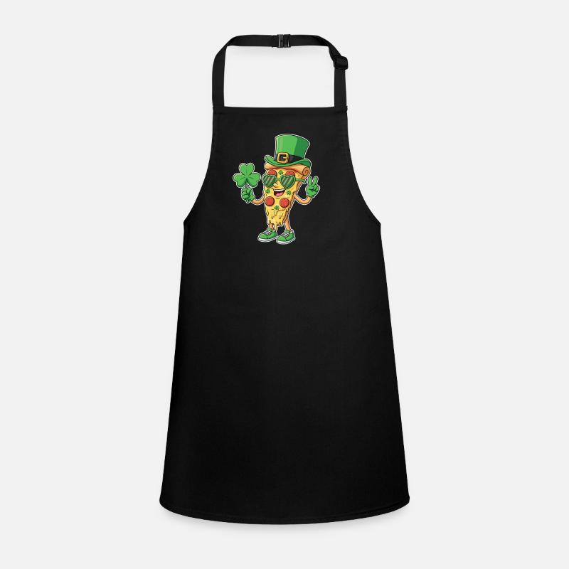 Célébration de la cuisine irlandaise de St Patricks Pizza Clover Tablier Enfant
