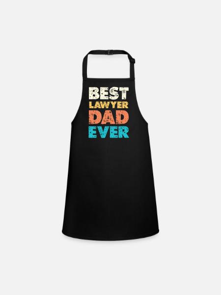 Best Lawyer Dad Ever - Schürze für Kinder - Schwarz - Vorne