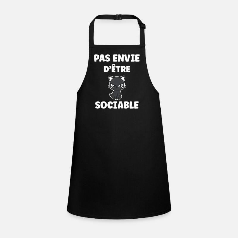 Pas envie d'être sociable - Chat grognon Children's Apron
