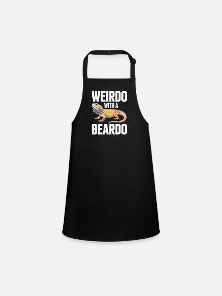 Bizarre Beardo Dragueur Barbu, Tee - Tablier Enfant - noir - Devant