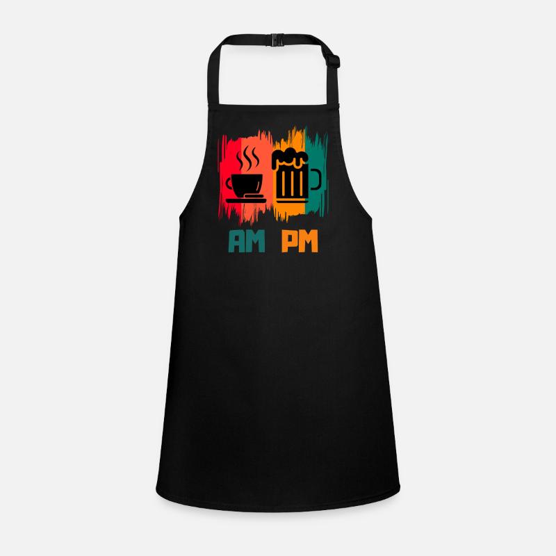 Funny Sarcasm AM PM Adult Humor Coffee Lover Children's Apron