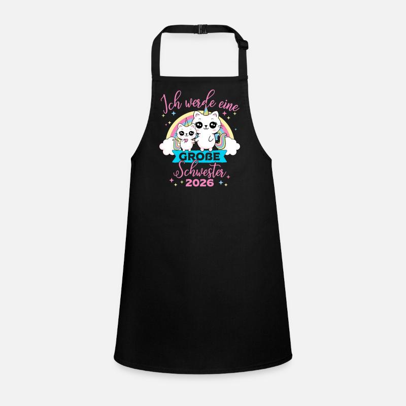 Big Sister 2026 Unicorn Cat Pregnancy Children's Apron