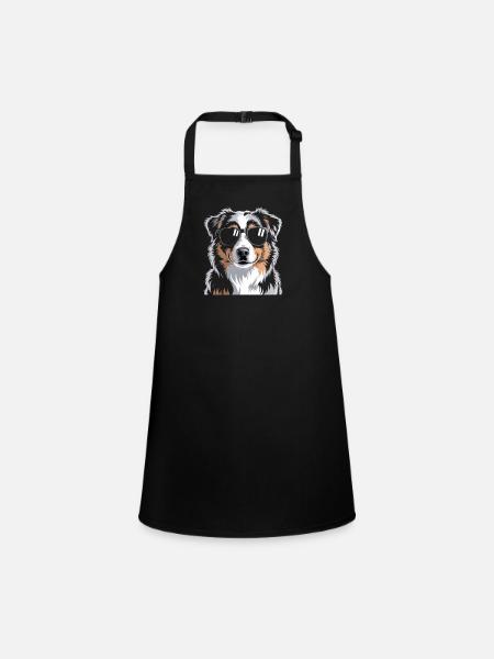 Australian Shepherd - Children's Apron - black - Front