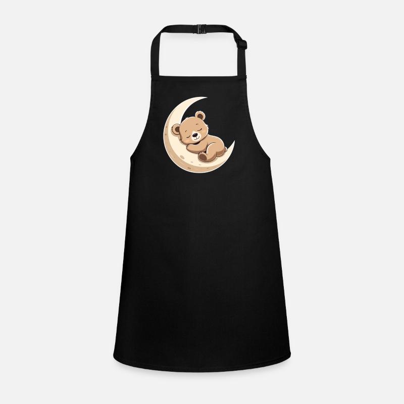 Moon cuddly bear in a dream Children's Apron