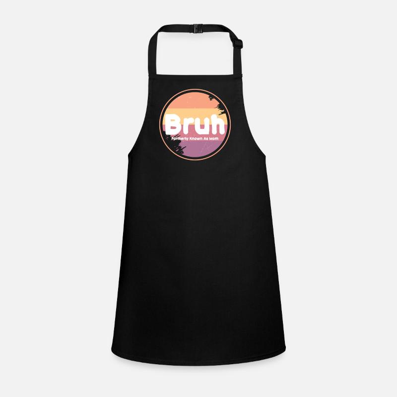Bruh Retro Mom Logo Tablier Enfant