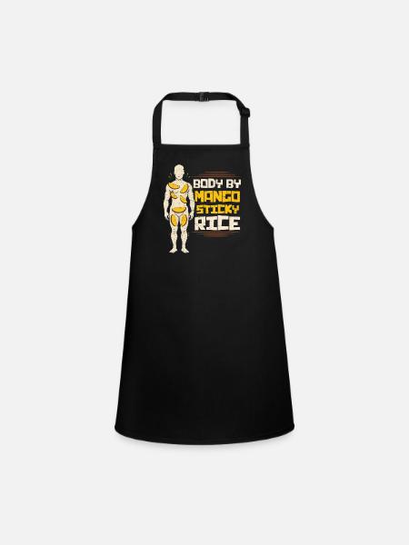 Mango Sticky Rice - Children's Apron - black - Front