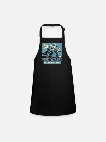 Pipe Layer Pipeline Builder - Children's Apron - black - Front
