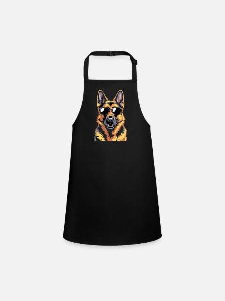 Berger allemand - Tablier Enfant - noir - Devant