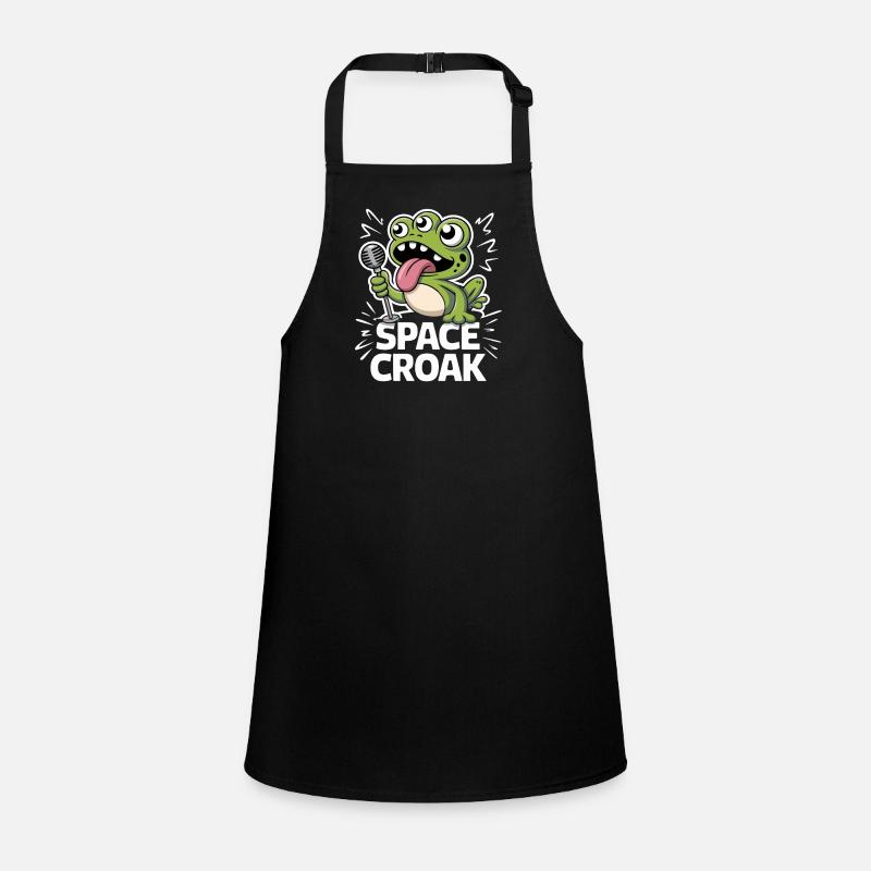 Space Croak Grenouille extraterrestre Chanteur Espace drôle Tablier Enfant