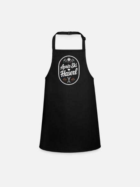 Après-ski bunny hut fun Skier ski bunny - Children's Apron - black - Front
