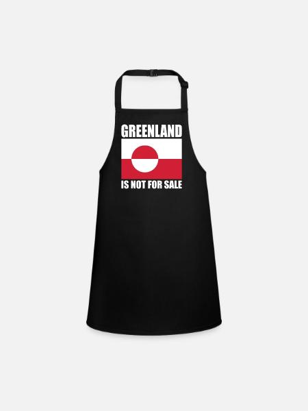 Greenland Is Not For Sale - Children's Apron - black - Front