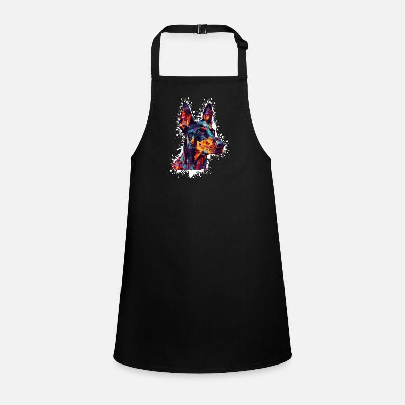 Colored Dog Head Children's Apron