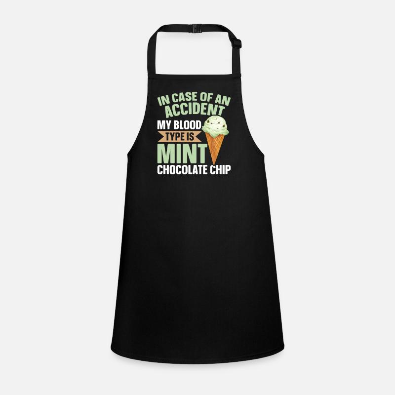 Mint Chocolate Chip Flavour Waffle Cone Mint Children's Apron