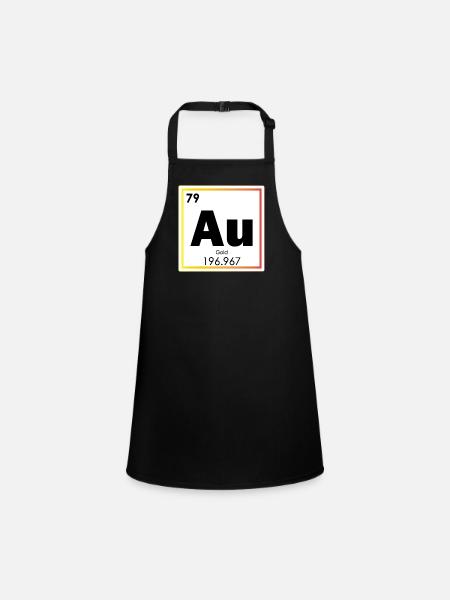 Tableau périodique de la chimie de l’or au - Tablier Enfant - noir - Devant