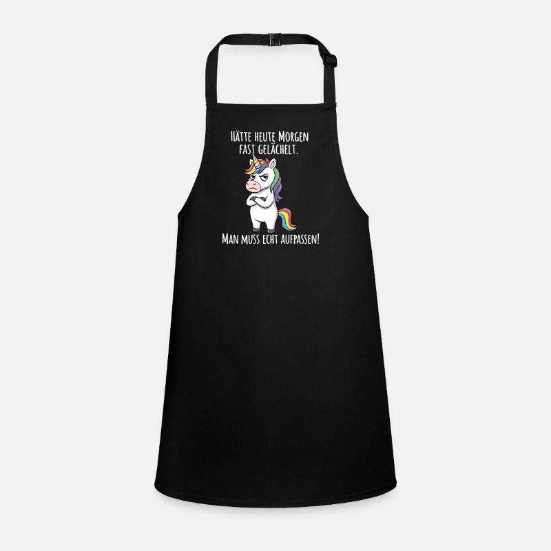 Almost Smiled – Grumpy Unicorn Morning Grouch Children's Apron