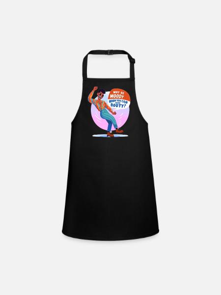 Disco boogie: Why gloomy mood? - Children's Apron - black - Front
