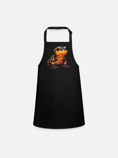 Feuersalamander Salamander - Schürze für Kinder - Schwarz - Vorne
