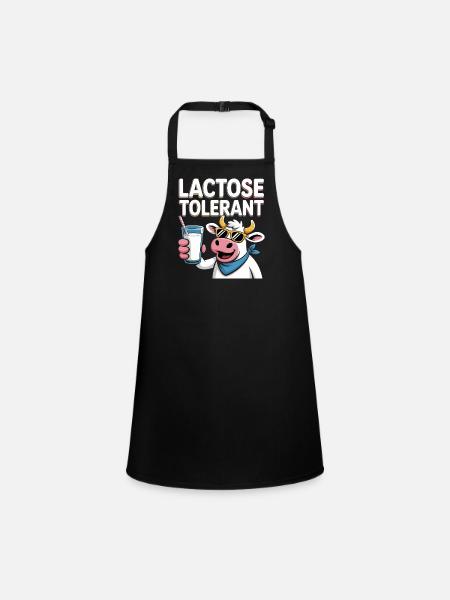 Funny Cow Lactose Tolerant - Children's Apron - black - Front