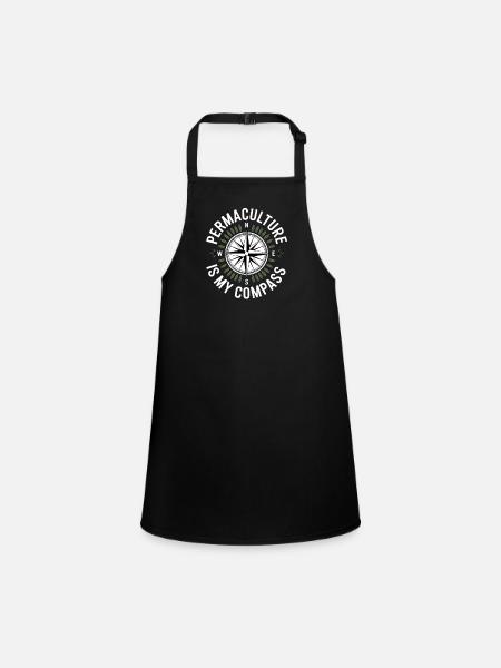 Permaculture philosophy of life for nature lovers - Children's Apron - black - Front