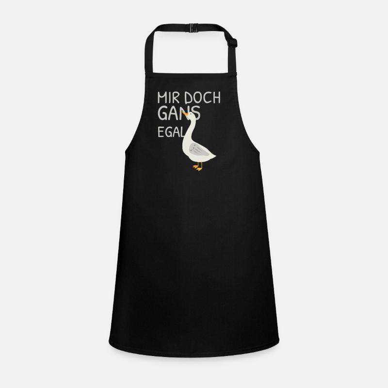 Mir doch gans egal – Wortspiel mit Gans Schürze für Kinder