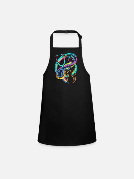 veterinary - Children's Apron - black - Front