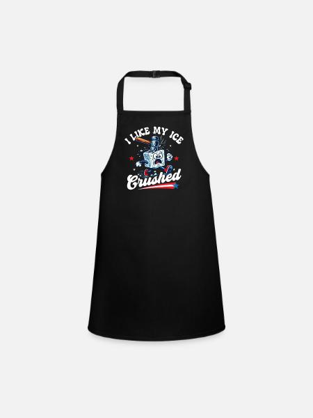 I Like My Crushed Pro Immigration Abolish  - Children's Apron - black - Front