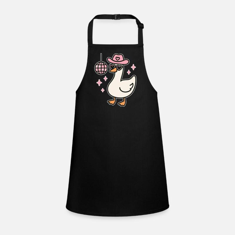 Kawaii Disco Duck with Heart Glasses Children's Apron
