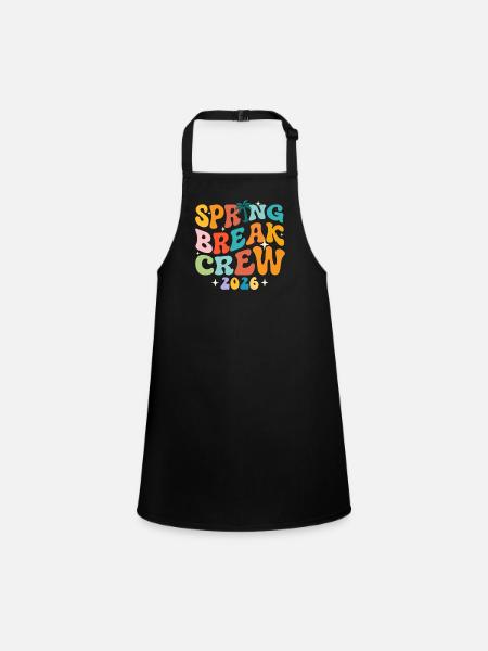 Spring Break Crew 2026 Girls Trip Retro Cruise Fun - Children's Apron - black - Front