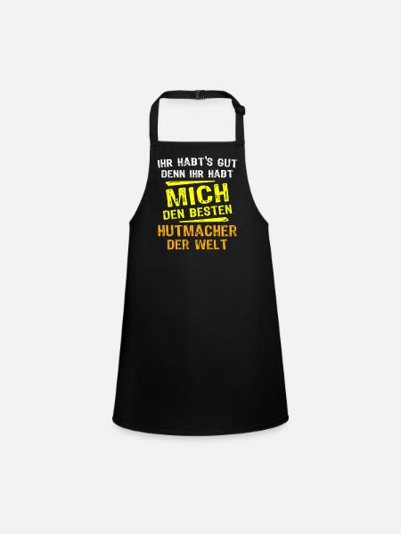 Mad Hatter Gift - Children's Apron - black - Front