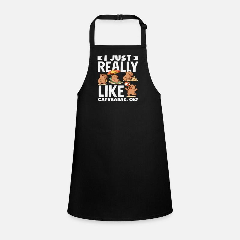 I just like capybaras really cute funny Children's Apron