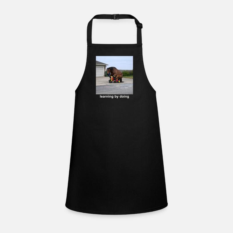 Learning By Doing Horse Meme Funny Humor Children's Apron