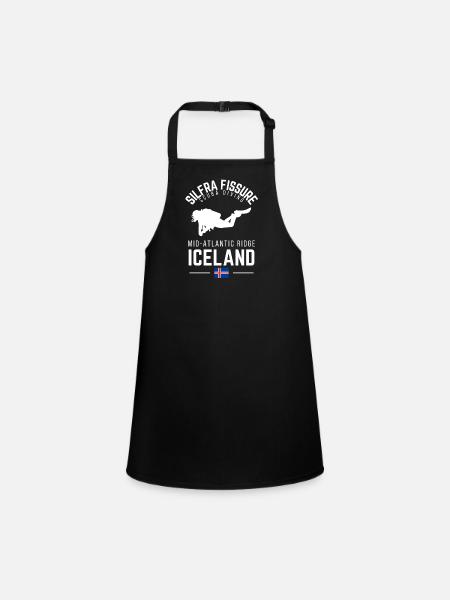 Fente de Silfra Islande Plongée sous-marine au milieu de l’Atlantique - Tablier Enfant - noir - Devant