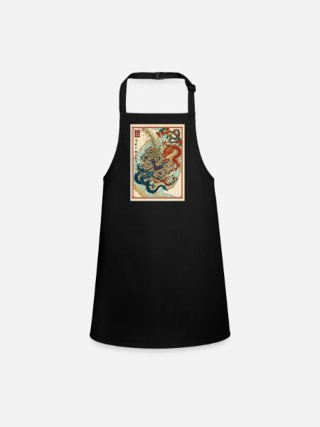 Carte à collectionner légendaire du Dragon God Pack - Tablier Enfant - noir - Devant