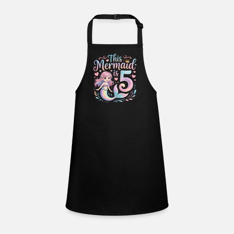 Mermaid 5th Birthday 5 Years Children's Apron