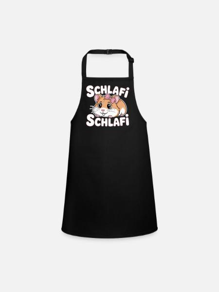 Schlafi Schlafi Hamster Design - Children's Apron - black - Front